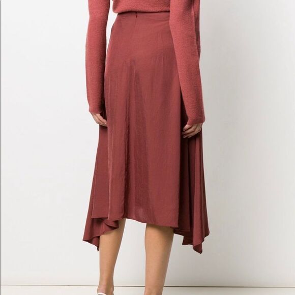 Vince Front Knot Detail Asymmetric Skirt - Picture 3 of 9